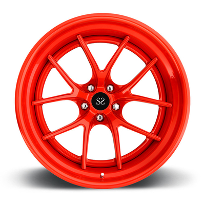 چرخ های سفارشی آلیاژ تراشیده قرمز صورت ماشین 5x114.3 برای 488 GTB چرخ 18 19 20 21 22 اینچ 2 پی سی
