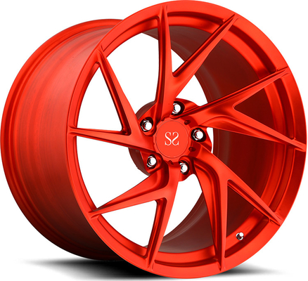 18 19 20 21 22 اینچ 5x112 R8 چرخ های قرمز ماشین صورت 1-Pc آلومینیوم آلاینده تقلبی A6061 T6 سبک چرخ های سفارشی