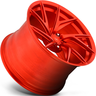 چرخ‌های فورج شده پورشه قرمز مات سفارشی 20 رینگ آلیاژی ماشین پلکانی برای پورشه 911 توربو