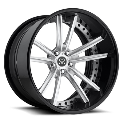 رینگ های آلیاژی سفارشی برای lAMercedes-Benz AMG GTS / چرخ های فورجی 2 تکه 21 اینچی الگوی پیچ سفارشی 5x112