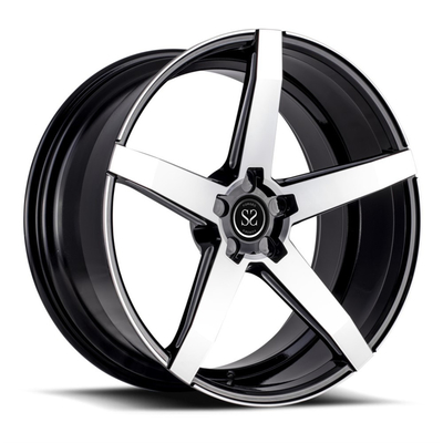 رینگ های اتومبیل 22 اینچ براق سیاه و سفید ماشینکاری شده 5x120 سفارشی رینگ برای BMW X5 X6
