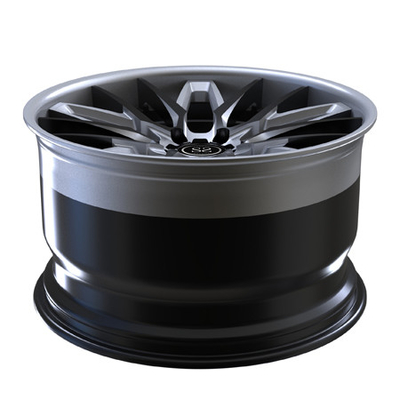 چرخ 20 اینچ جلو 21 اینچ عقب 2 تکه بشکه سیاه و نقره ای آلومینیومی نقره ای برای شورلت کوروت C8