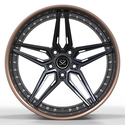 چرخ‌های 2 تکه خاکستری برنزی برای رینگ‌های ماشین آلیاژی 19 اینچی کامارو