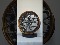 بشکه پولیش شده دو قطعه چرخ های جعل شده دیسک مسواک زده 21 22 23 اینچ آلومینیوم آلیاژ