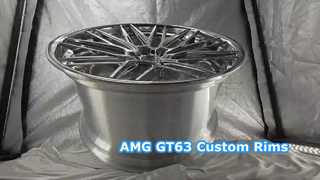 رینگ‌های جعلی سفارشی 22x10 و 22x12 جلا داده شده برای AMG GT63