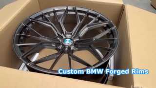 رینگ ساتن خاکستری 18 اینچ ~ 23 اینچ سفارشی 1-PC آهنگری برای اتومبیل های BMW