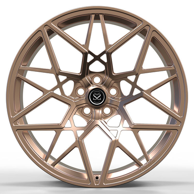 چرخ‌های فورج 1 تکه مونوبلوک طلا برای رینگ‌های آلومینیومی آلیاژی خودروهای سواری