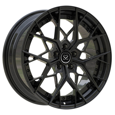 پره های مشکی براق چرخ های 19 اینچی 2 تکه برای رینگ لب پله ای آئودی RS3 2019