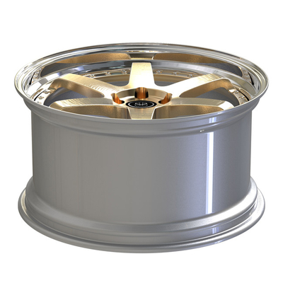 19 اینچ لوکس 2 تکه چرخ فورج لب دیسک طلایی روشن برای آئودی S3