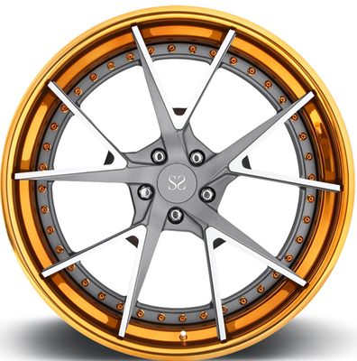 2 تکه بی‌ام‌و چرخ‌های فرفورژه رینگ‌های دیکس اسپک بشکه لب ساتن مشکی مات برای آئودی RS6 20 اینچی