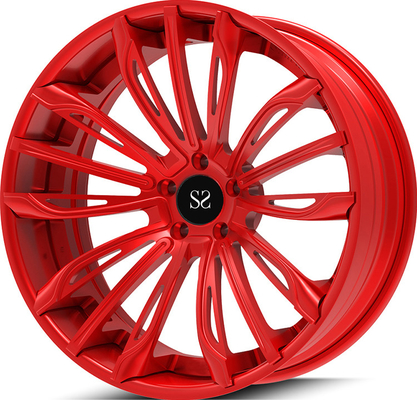 چرخ های آلیاژی آلومینیومی آهنگری سفارشی Candy Red 3PC Audi S8 21x9.0