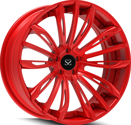 چرخ های آلیاژی آلومینیومی آهنگری سفارشی Candy Red 3PC Audi S8 21x9.0