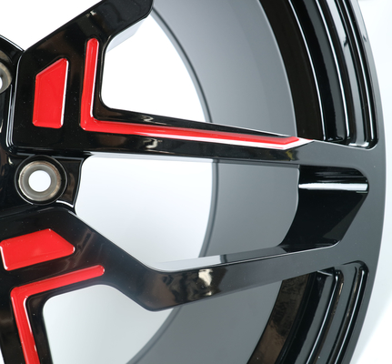 sae j2530 چرخ های قرمز و سیاه دو رنگ 18 اینچ 19 اینچی آلیاژ چرخ برای X5