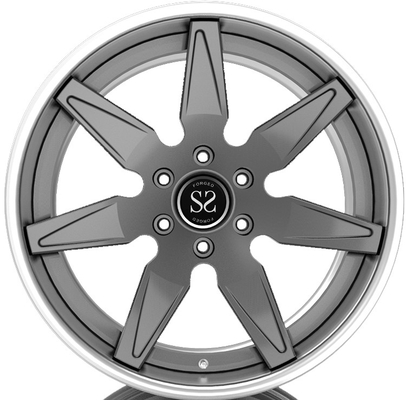 چرخ‌های فورج سفارشی 2 تکه برای بشکه داخلی، رینگ‌های خودرو T6061 برای لبه شیبدار، لبه استپ برای چرخ‌های فورج T6061