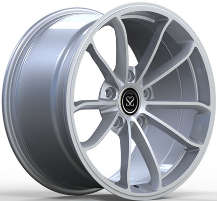 19x8.5 19x11 نقره ای 1 تکه رینگ فرفورژه Monblock آلیاژی رینگ 5x130 برای پورش 991
