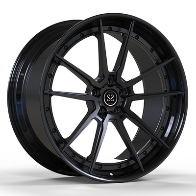 رینگ های آلیاژ آلومینیوم فورج شده 21 اینچی Staggered Black Matt 5X112 H-PCD برای بنز S600