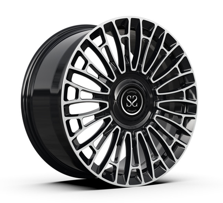 رینگ چرخ‌های فورجی تک‌بلوک 20x8.5 20x9.5 براق صورت ماشین‌کاری شده مشکی