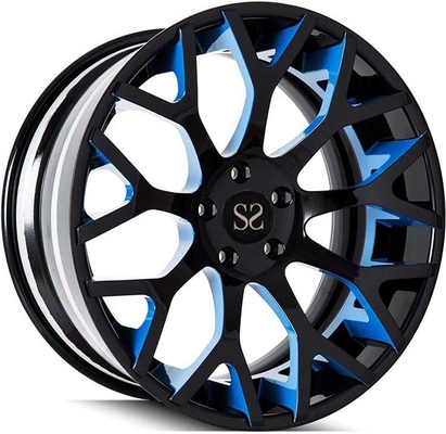 رینگ های آلیاژ آلومینیوم فورج شده 3PC مشکی براق 19x9 و 19x10.5 برای مرسدس بنز E200