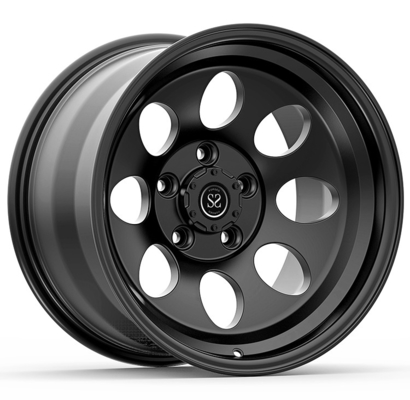 رینگ های آلیاژی آلومینیومی فورج شده سفارشی 1PC 17x10 5x127 مشکی ساتن با لبه برای جیپ گلادیاتور
