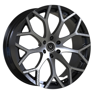 چرخ های مون بلوک ساخته شده سفارشی 6-120 21x9.0 صورت مسواک زده سیاه برای کادیلاک SRX GMT166