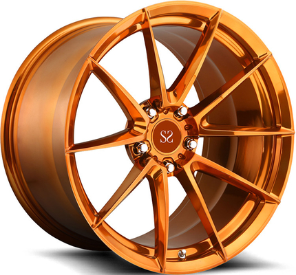 18 19 20 اینچ 1pc چرخ های آلیاژ تقلبی 5x112 5x120 نارنجی ماشین صورت ظروف سفارشی
