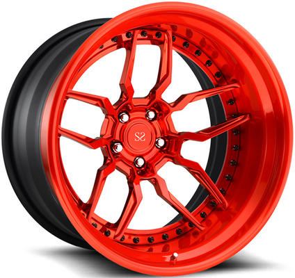 3 پی سی 5x120 BMW E90 320i چرخ 18 19 20 21 22 اینچ صورت ماشین قرمز آلیاژ جعل شده چرخ های سفارشی