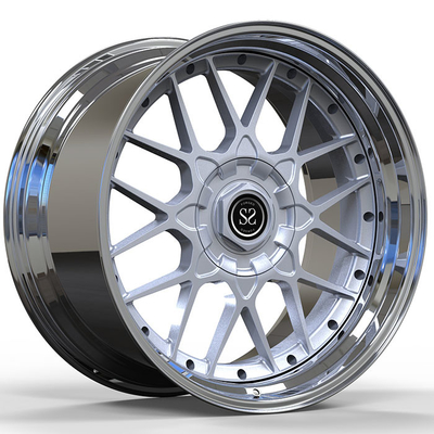 BMW M3 2016 سال سفارشی تقلب شده 2PC ریم 20x9.5 و 20x11 لب پولیش + دیسک نقره ای