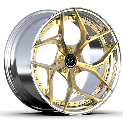 کلاس S E63s W213 21x9.5 و 21x11 ریم های 2 پی سی پولیش شده طلای سفارشی