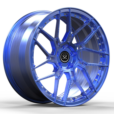 آودی E-Tron GT چرخ اتومبیل 22x10/11.5 1-PC سفارشی آبی برس شده