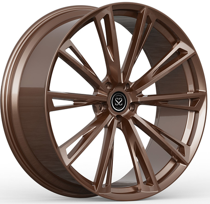 24x10.5 ET+32/24x12ET+45 PCD 5x112/CB 66.6 چرخ های تراشیده برنز درخشنده برای BMW X7