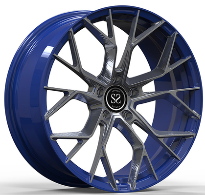 Chevy Corvette C5 Staggered 19 و 20 چند پره مشکی براق 1-PC چرخ آلیاژی فورج 5x120.65