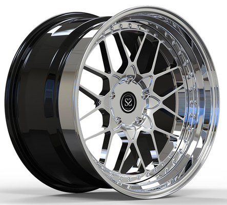 20x10.5ET+70/21x12.5E+27 5x4.75/70.1 3-PC چرخ های کرومی برای کوروت C5