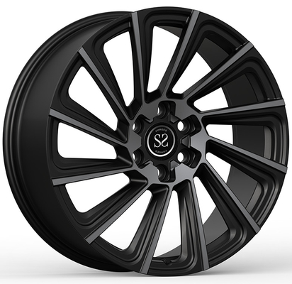 20x9.0/ET32/21/5x112/66.6 دوقلو سبک چرخ های جعل شده درخشان سیاه برای آئودی تمام جاده C7