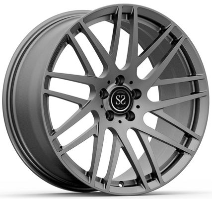 رنگ خاکستری روشن 1-PC چرخ های جعل شده Brabus Style 22x9.5 و 22x11.5 برای AMG GT43