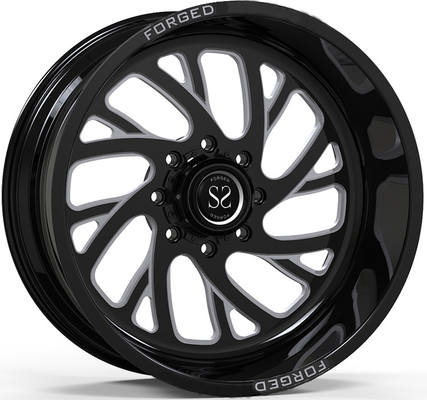 براق سیاه ماشین سفارشی 4x4 چرخ / 20X12 ET -44 4x4 رینگ خارج از جاده