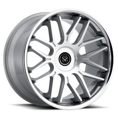 رینگ های اتومبیل جعلی صورت فلزی با اسلحه فلزی با 5x120 برای BMW 730 740LI صورت مشکی مشکی سفارشی شده از چرخ آلیاژی 19 اینچی
