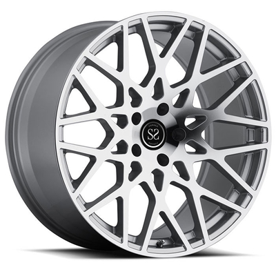 رینگ های چرخ 20 اینچ برای آئودی Q7 / نقره ای Machined Custom 20 inch 5x130 Rings Alloy Forged