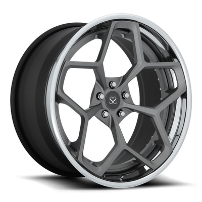 PCD 139.7mm 2-PC 6061-T6 Ferrari Forged Wheels Black Gloss Custom Rims