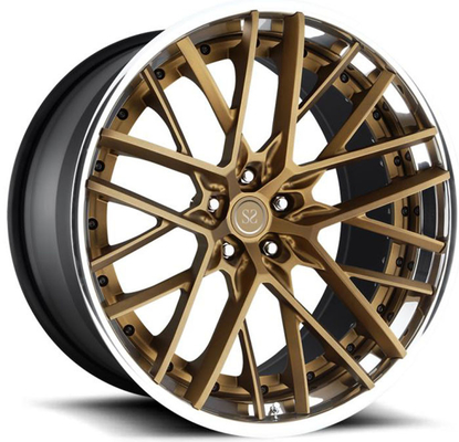 A6061 T6 آلیاژ آلومینیوم 3 تکه رینگ فورج شده Hyper Black Fit for Audi RS6 18 19 20 and 21 incehs