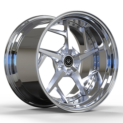 لهستانی 2 کامپیوتر 22 اینچ رینگ فورج 5x130 برای پورشه Staggered 19 و 20 اینچ
