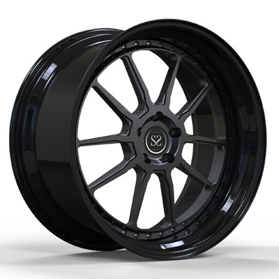 Tuning Design Center Gray بشکه براق مشکی جعلی رینگ های ظرف عمیق