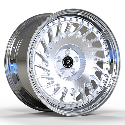 Ferrari Custom 20 Inch Polish 5 X 114.3 2 Piece Forfed Wheels Polished