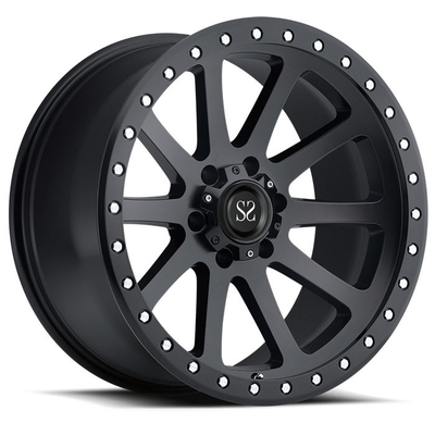 سفارشی 20 22 24 اینچی هوی دیوتی 6 X 139.7 5 X 150 5 X 127 مشکی مات 4 X 4 چرخ های آف جاده فورج شده