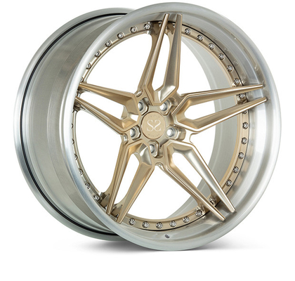 سفارشی دوبل 5 پره 3 تکه چرخ فورج برای پورشه آئودی RS6 21x11.5