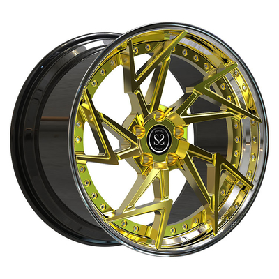بشکه لهستانی + دیسک برس طلایی Staggered 21 22 inch 2-PC Forged Alloy Rims 13J 5x112