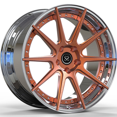 SS2007 21 اینچ فراری فرفورژه چرخ نارنجی لهستانی 2-PC F430 5x108