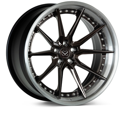 رینگ های 24 اینچی Vossen EVO2 3 فورجی برای ماشین لوکس RS5 برای چرخ های پولیش مشکی مشکی